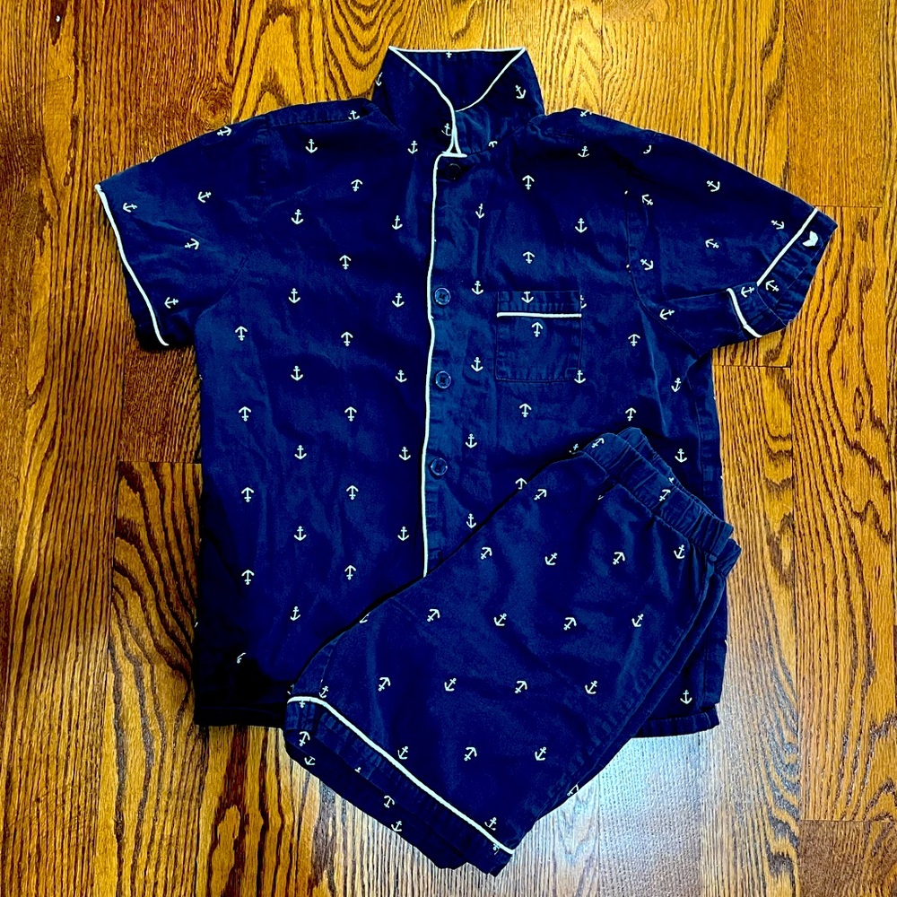 Petite Plume pj set in Anchor print